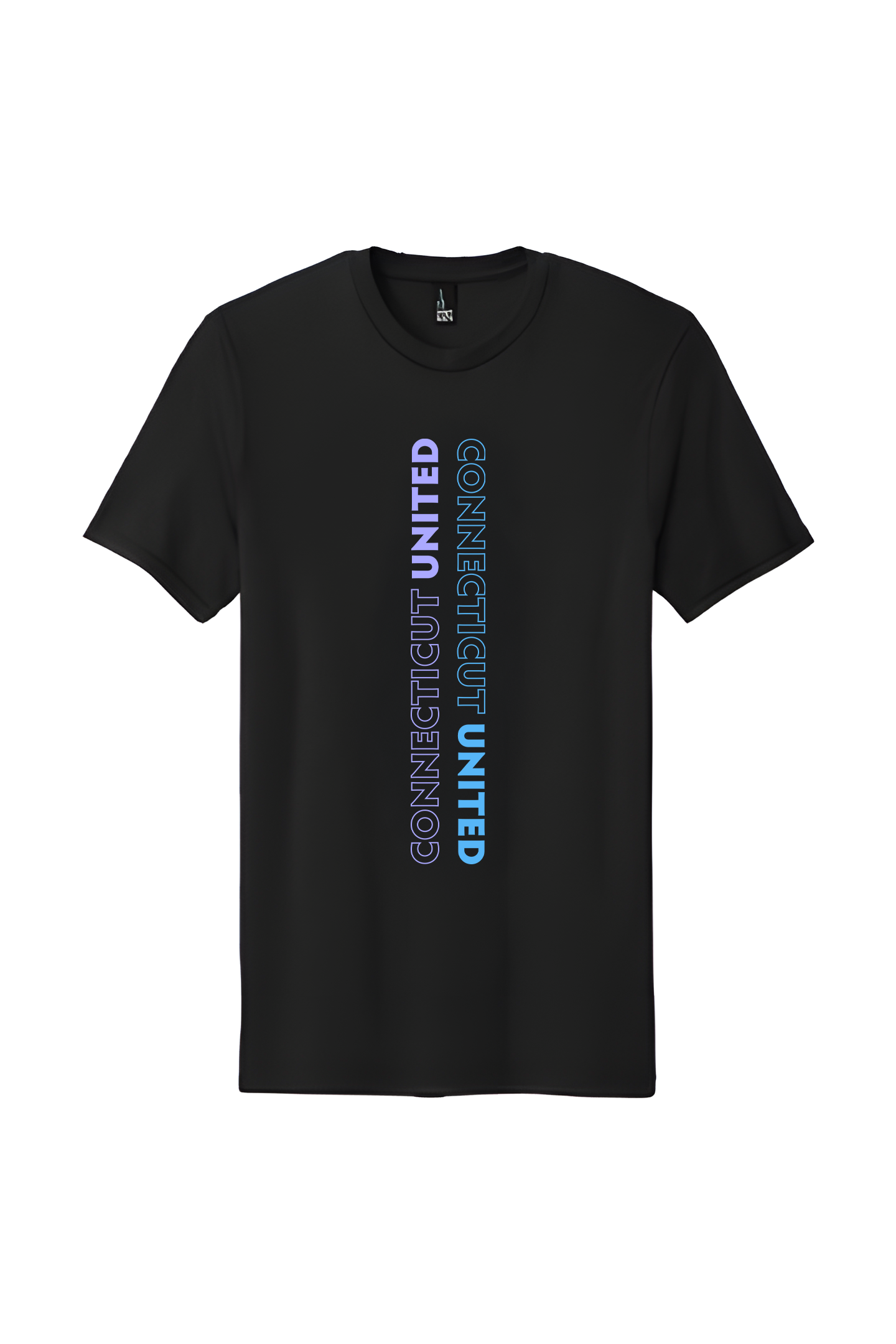 Connecticut United Vertical T-Shirt - Black